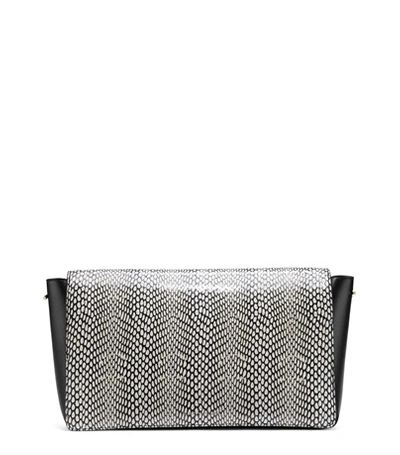 Shop Stuart Weitzman The Gracie King Cobra In Black And White Snake Embossed Leather