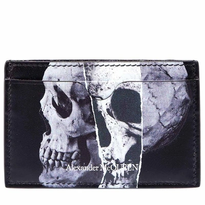 Shop Alexander Mcqueen Skull Rose Cardholder In Black