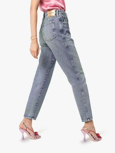 Shop Miu Miu Hoch Sitzende Boyfriend-jeans In Blue