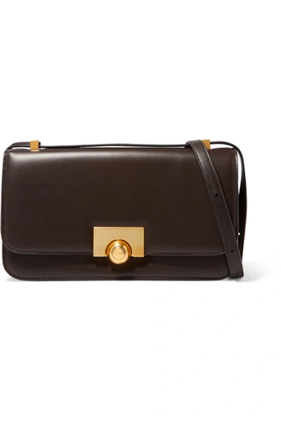 Shop Bottega Veneta Bv Classic Leather Shoulder Bag In Brown