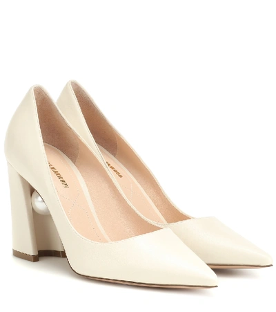 Shop Nicholas Kirkwood Miri 90mm Leather Pumps In White