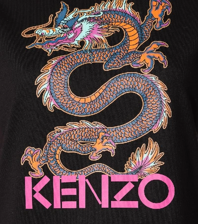 Shop Kenzo Logo Cotton-jersey T-shirt In Black