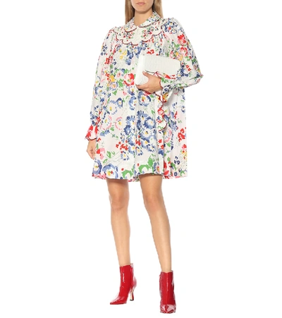 Marc Jacobs X D. Porthault The Smock Floral Cotton Minidress In