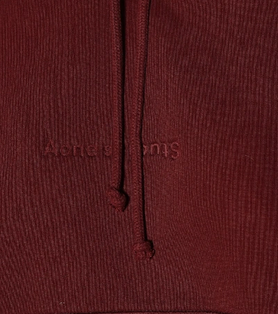 Shop Acne Studios Joghy Cotton-jersey Hoodie In Red