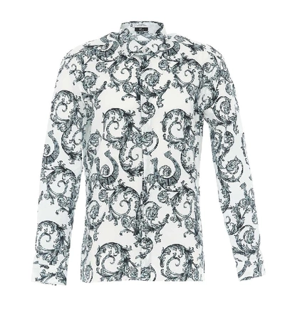 Shop Versace Collection Baroque Print Classic Shirt In Multi