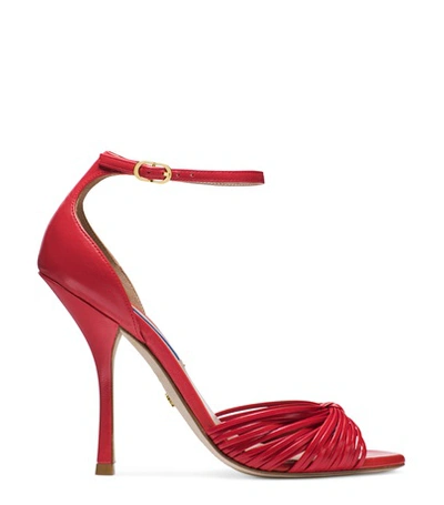 Shop Stuart Weitzman Paulette In Red Nappa Leather