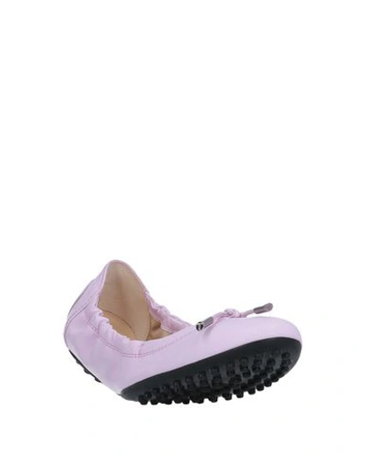 Shop Tod's Ballet Flats In Light Purple