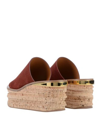 Shop Chloé Sandals In Brick Red