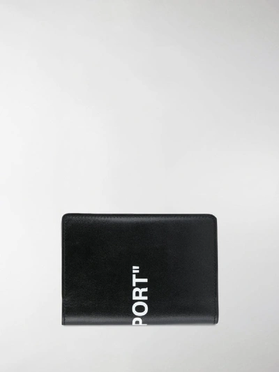 Shop Off-white Passport Quote Wallet In Black