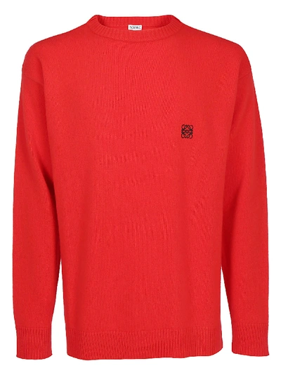 Shop Loewe Anagram Sweater In Red