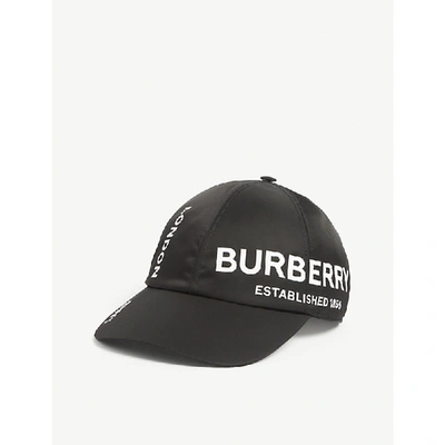 Shop Burberry Nylon Cap In Black