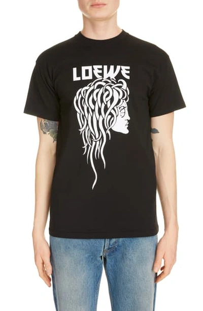 Shop Loewe Medusa Print T-shirt In Black