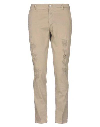 Shop Aglini Casual Pants In Sand