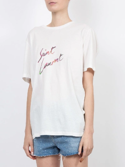 Shop Saint Laurent Logo T-shirt