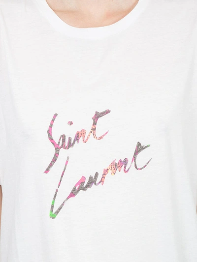 Shop Saint Laurent Logo T-shirt