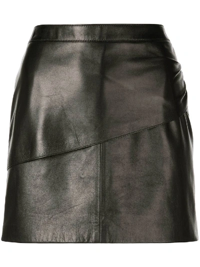 Shop Givenchy Mini Leather Skirt In Black