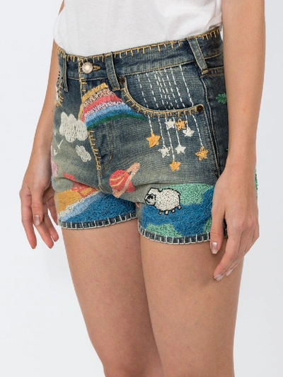 Shop Saint Laurent Embroidered Shorts