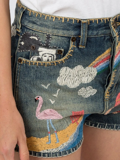 Shop Saint Laurent Embroidered Shorts