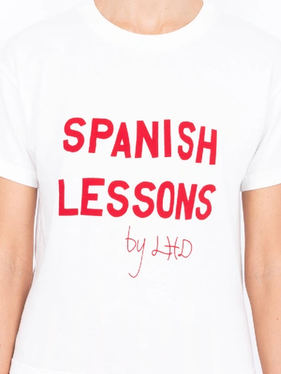 Shop Lhd White Spanish Lessons Tee White