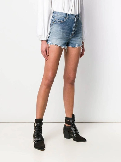 Shop Saint Laurent Frayed Shorts