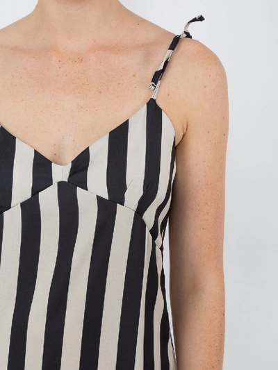 Shop Marques' Almeida Striped Asymmetric Dress