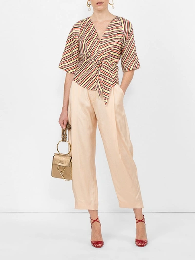 Shop Chloé High Waisted Trousers In Neutral