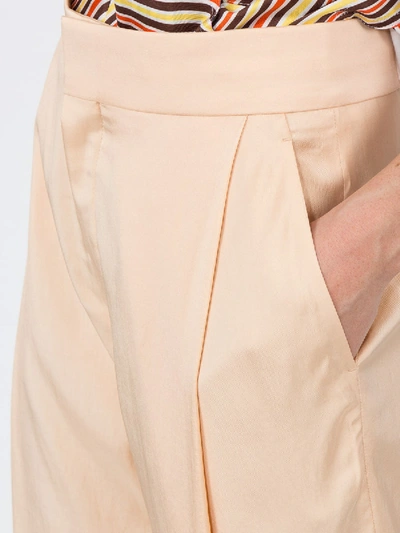 Shop Chloé High Waisted Trousers In Neutral