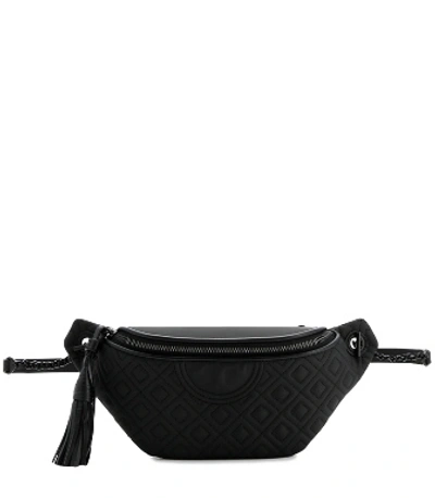 Shop Tory Burch Fleming Matte Belt Bag In Black