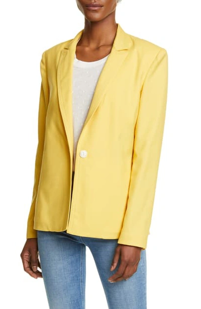 Shop Rag & Bone Bonnie Wool Blend Blazer In Yellow