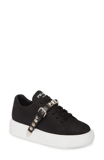 Shop Prada Platform Sneaker In Black