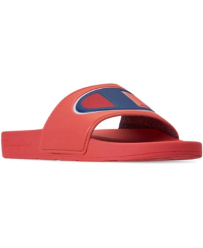 Shop Champion Men's Ipo Slide Sandals From Finish Line In Groovy Papaya