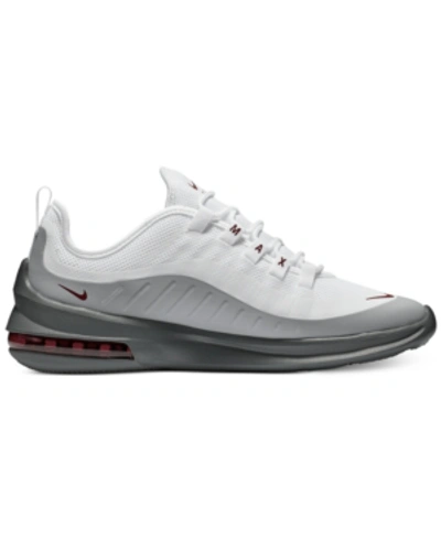 Shop Nike Men's Air Max Axis Casual Sneakers From Finish Line In White/team Red Cool/grey/