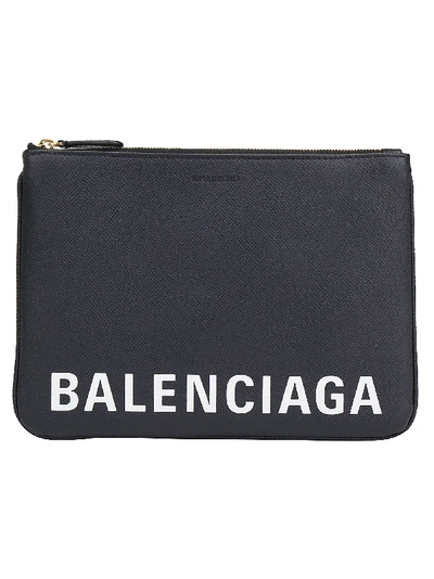 Shop Balenciaga Pouch In Black/white