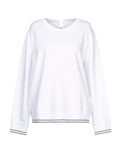 Shop Blugirl Folies Blugirl Blumarine Woman Sweatshirt White Size 10 Cotton, Elastane