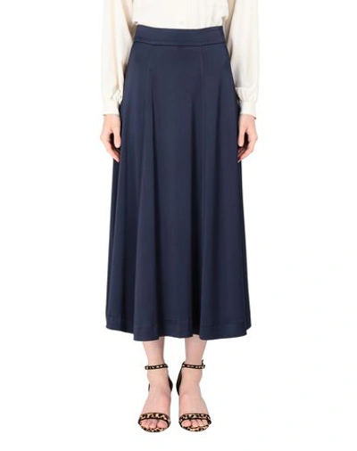 Shop Ivy & Oak 3/4 Length Skirts In Dark Blue