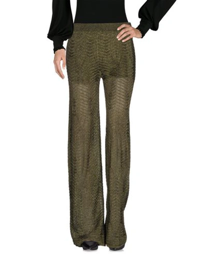 Shop M Missoni Casual Pants In Green