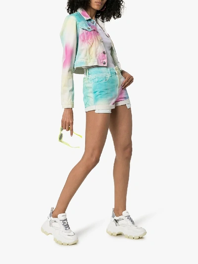 Jordache Hoch Sitzende Jeans-shorts In Multicoloured