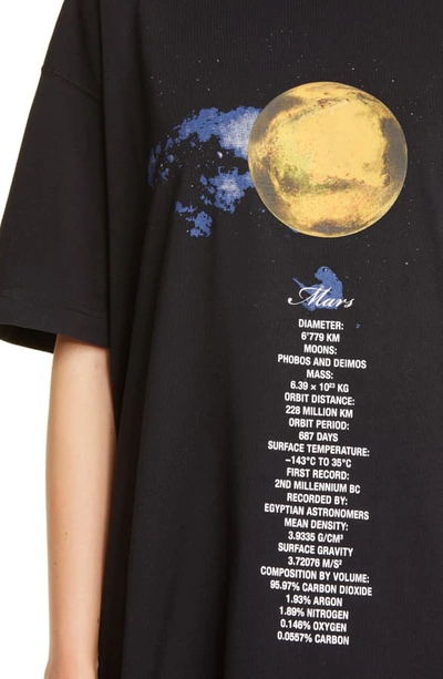 Geurloos eten Atletisch Vetements Mars Oversized Cotton Jersey T Shirt In Black Multi | ModeSens