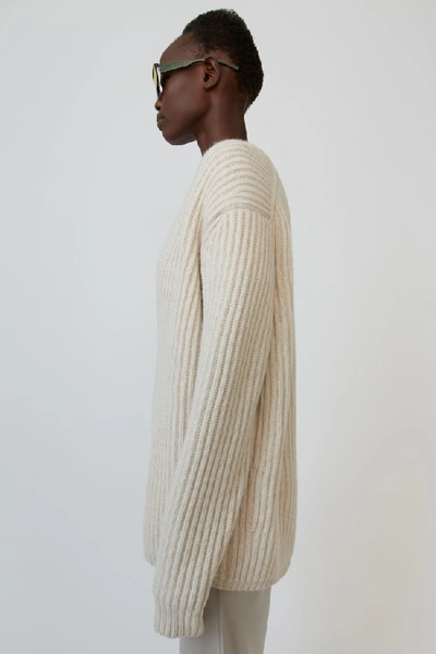 Shop Acne Studios Rib-knit Sweater Off White