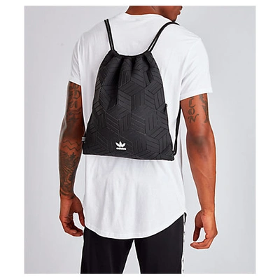 Shop Adidas Originals Adidas 3d Gym Sack In Black Leather