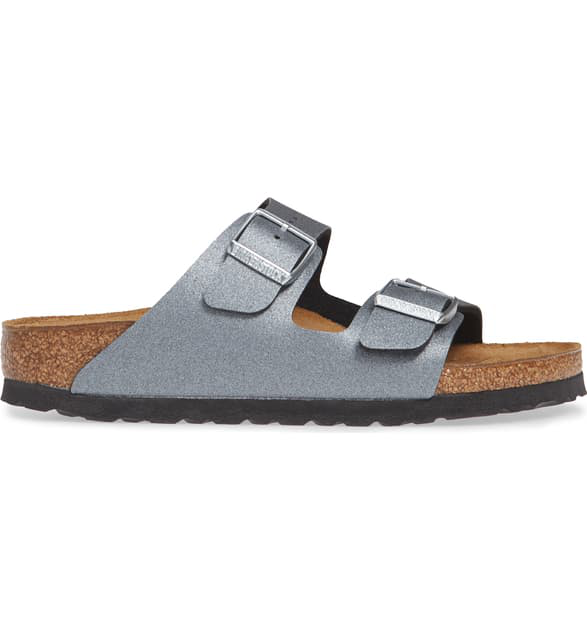 birkenstock arizona icy metallic anthracite