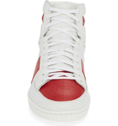 Shop Saint Laurent Sl/10h Signature Court Classic High Top Sneaker In White/ Multi