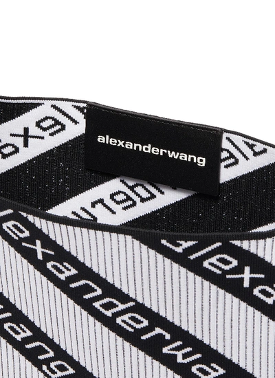 Shop Alexander Wang Logo Stripe Jacquard Knit Shopper Tote