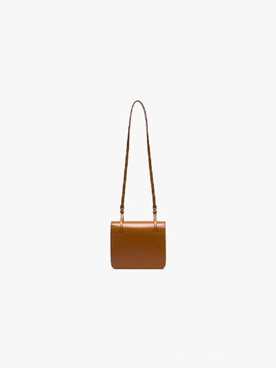 Shop Jil Sander Brown Holster Small Leather Shoulder Bag