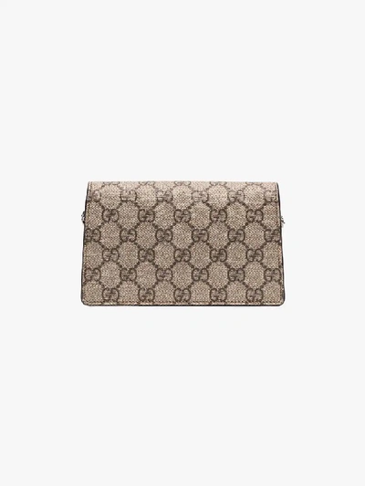 Shop Gucci Neutral Gg Supreme Leather Mini Bag In Neutrals