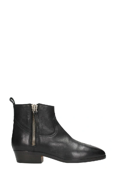 Shop Golden Goose Viand Black Leather Ankle Boots