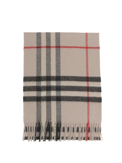 Shop Burberry Scarf In Grey