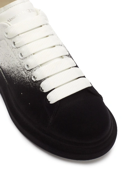 Shop Alexander Mcqueen 'oversized Sneaker' In Flocked Leather