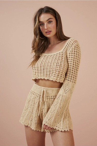 Shop Finders Keepers Afternoons Knit Short In Natural