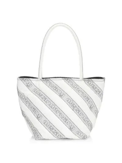Shop Alexander Wang Small Roxy Quilted Tote In White